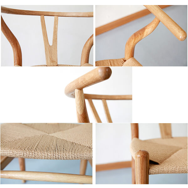 Wishbone chair beauty curve details