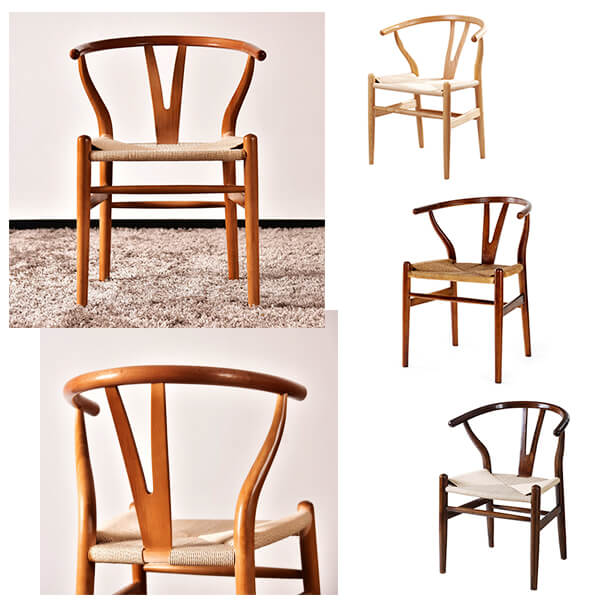 Different frame color of wishbone chairs