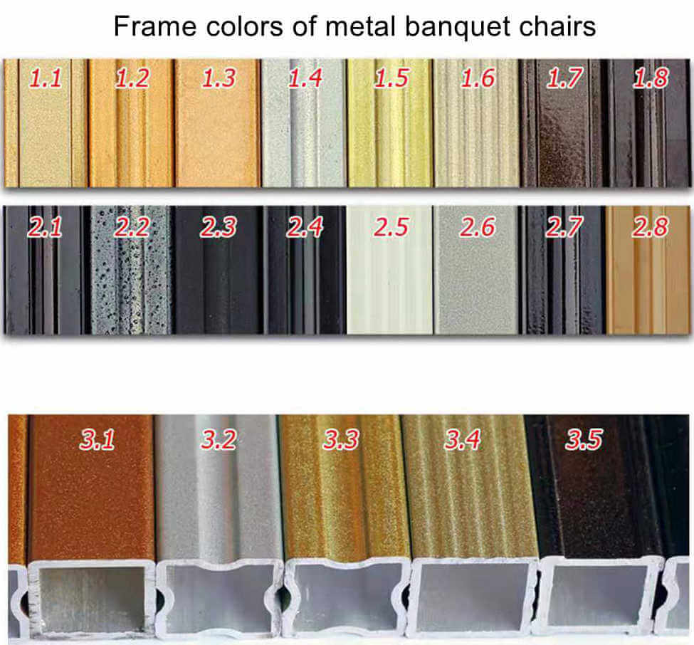 Frame colors of stacking banquet chairs