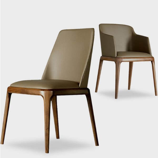 Modern Dining Chairs Fabric Leather, Modern Wooden Dining Chairs