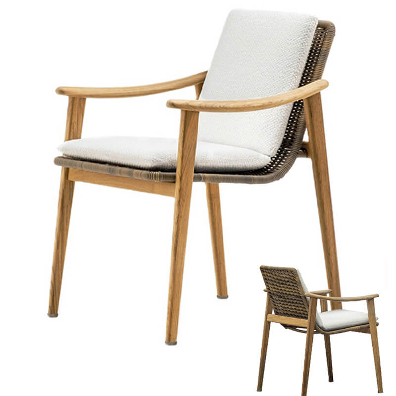 Teak Woven Chair Outdoor Dining, Teak Patio Chairs