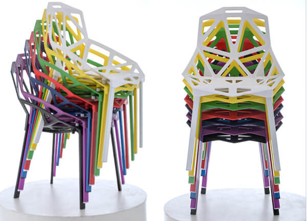 Plastic geometric chair color