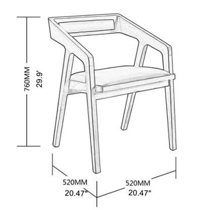 Katakana Chair dimension