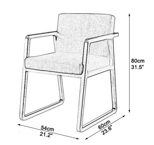 modern restaurant chairs dimension