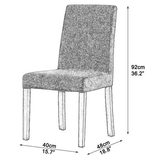 upholstered parsons chairs dimension