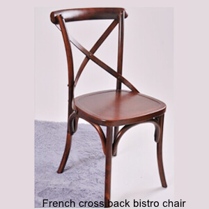 French cross back bistro chair