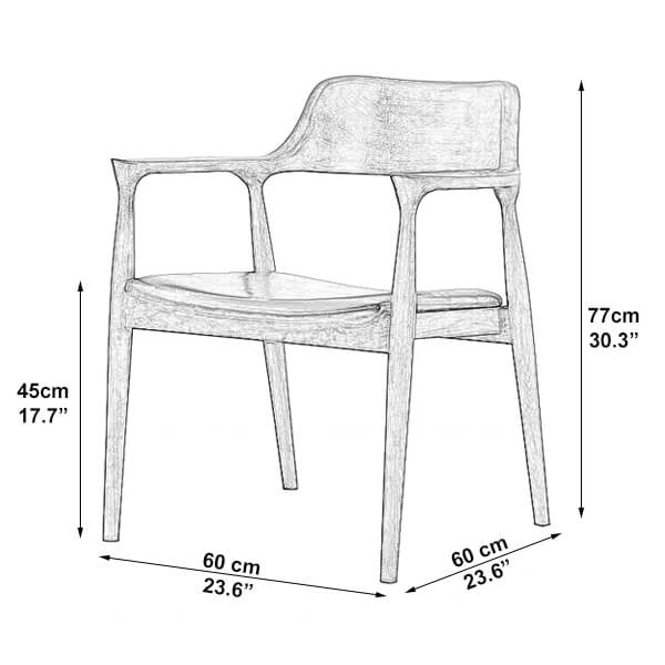 Hiroshima Chair Dimension