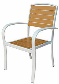 White Outdoor cafe chairs