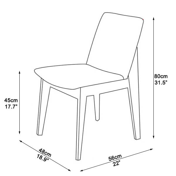 simple dining room chairs dimension