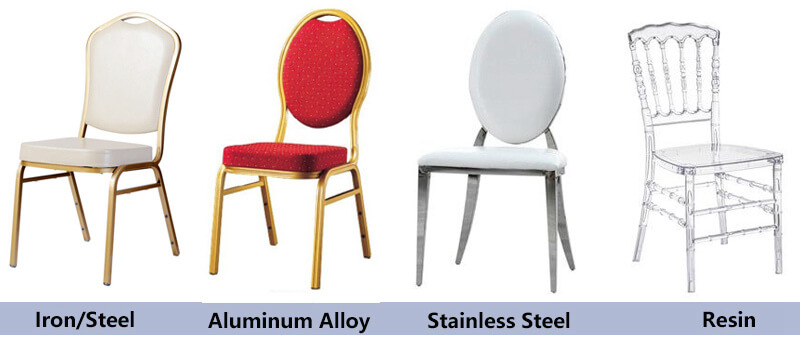 frames of banquet chairs