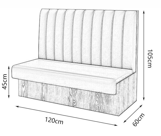 bar booth seating dimensions