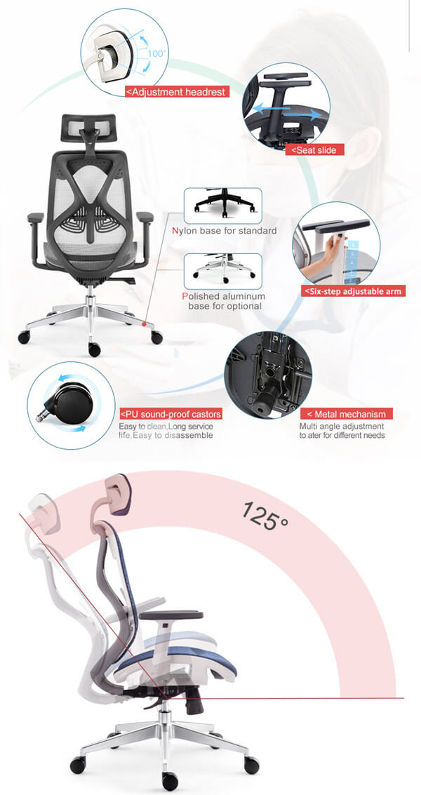 Features of affordable ergonomic chair YS-0817