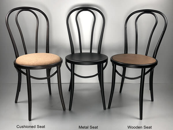Thonet Seat options of Metal Cafe Chairs