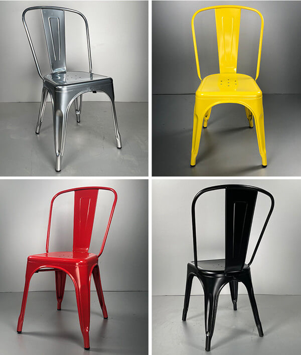 Colorful tolix chairs metal dining chairs