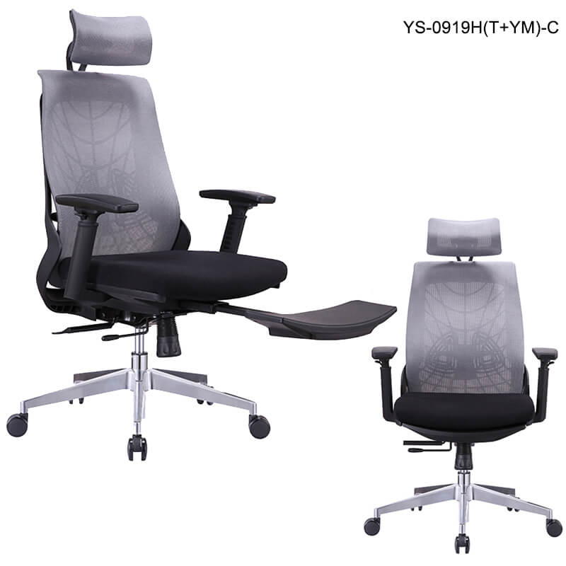 Ergonomic chair with footrest