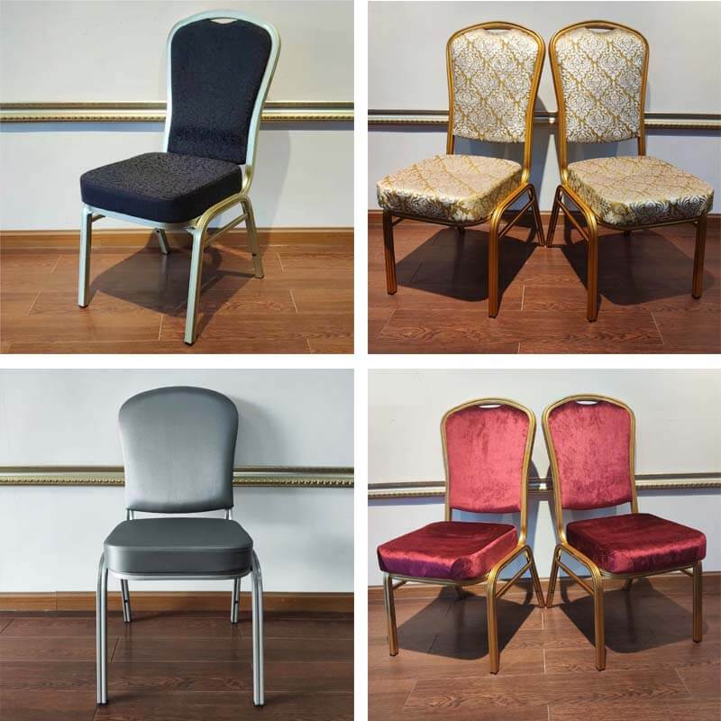 fabric and color options for modern banquet chairs