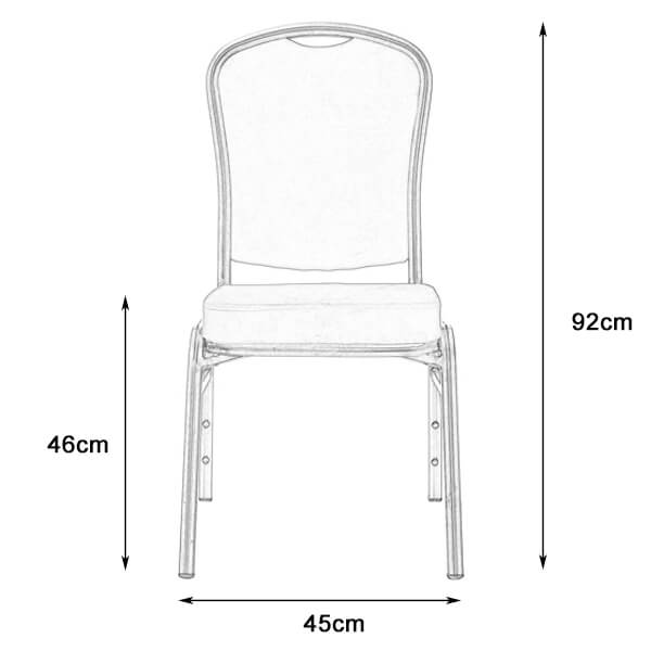 fancy banquet chairs dimensions