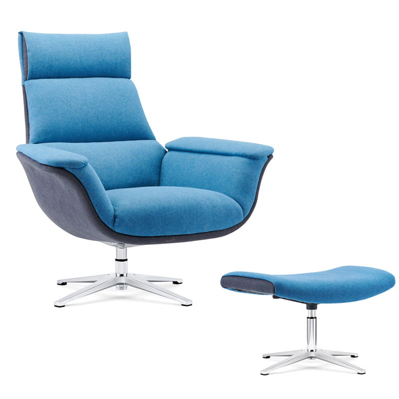 Swivel Lounge Chair With Footrest