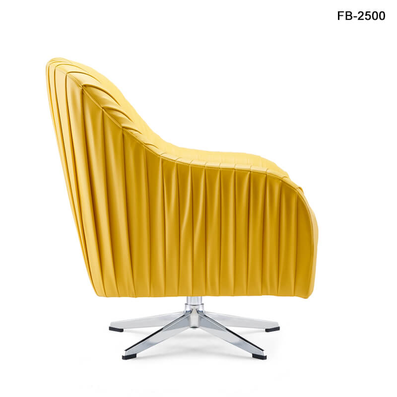 yellow swivel accent chair