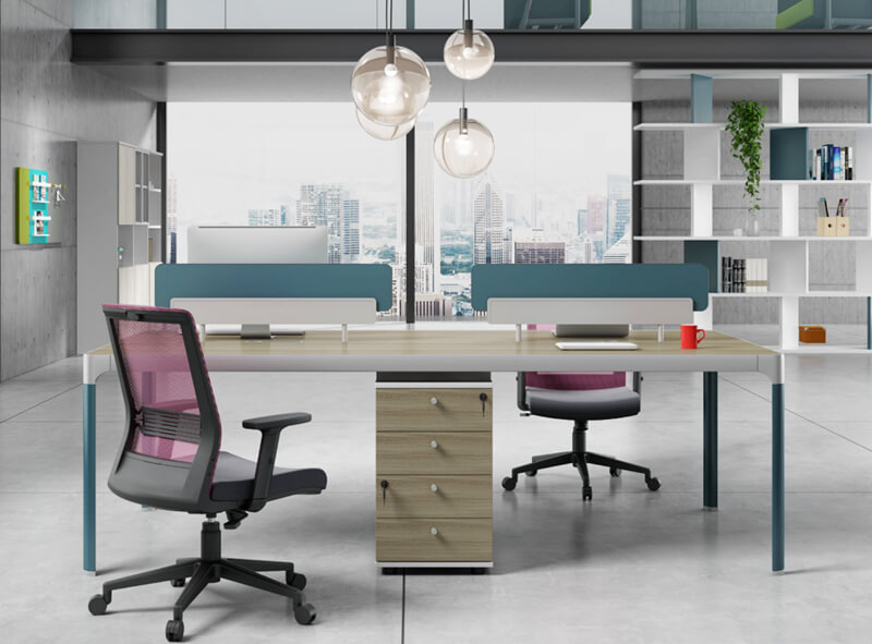 Mesh office chair and table set