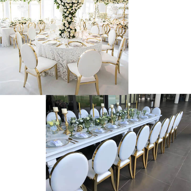 party furniture - french stainless steel chairs