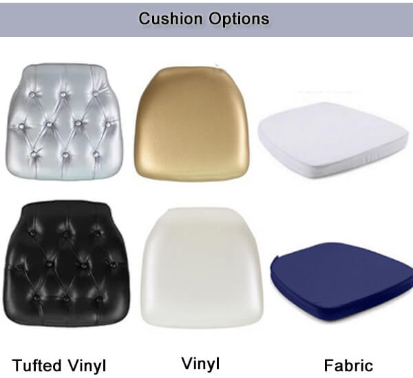 chiavari chair cushion options