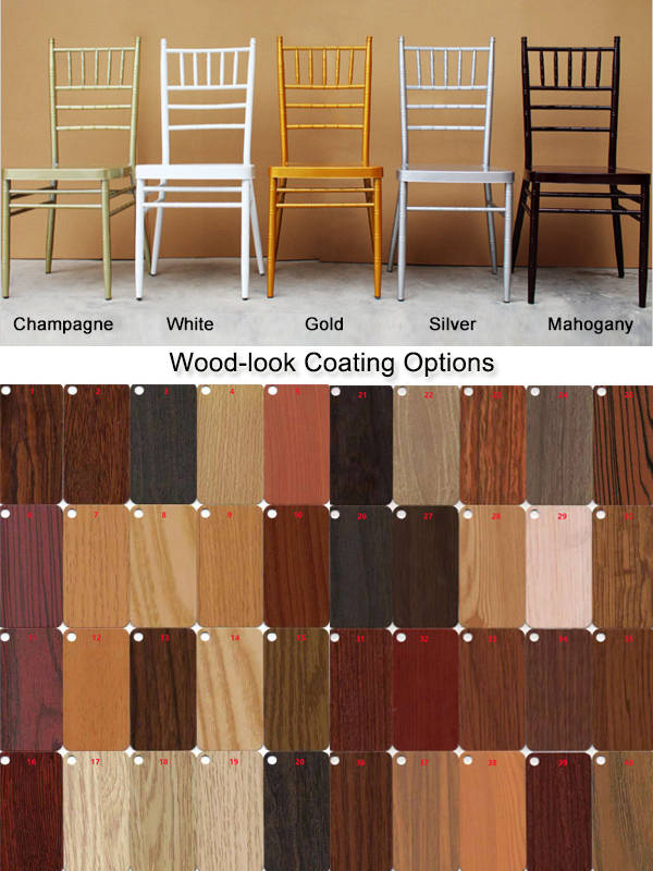 Various color options for tiffany chairs