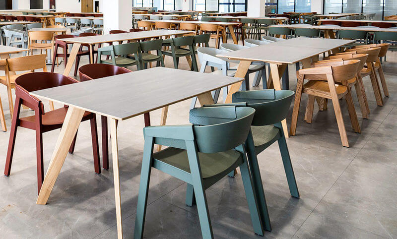 muuto cover chair dining sets for canteen restaurant