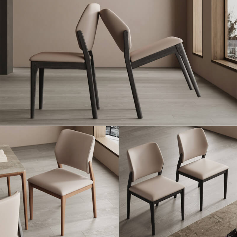 Norpel modern wood dining chairs