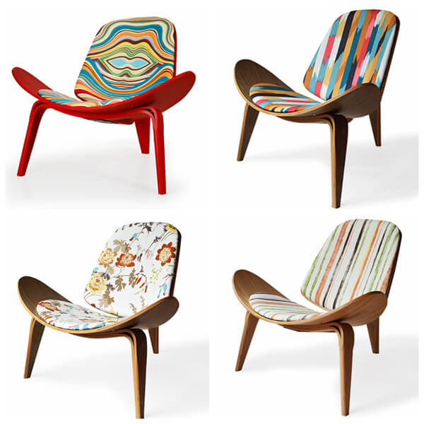 Chic fabric shell chairs