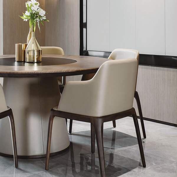 Leather Upholstered Modern Dining Room Chairs