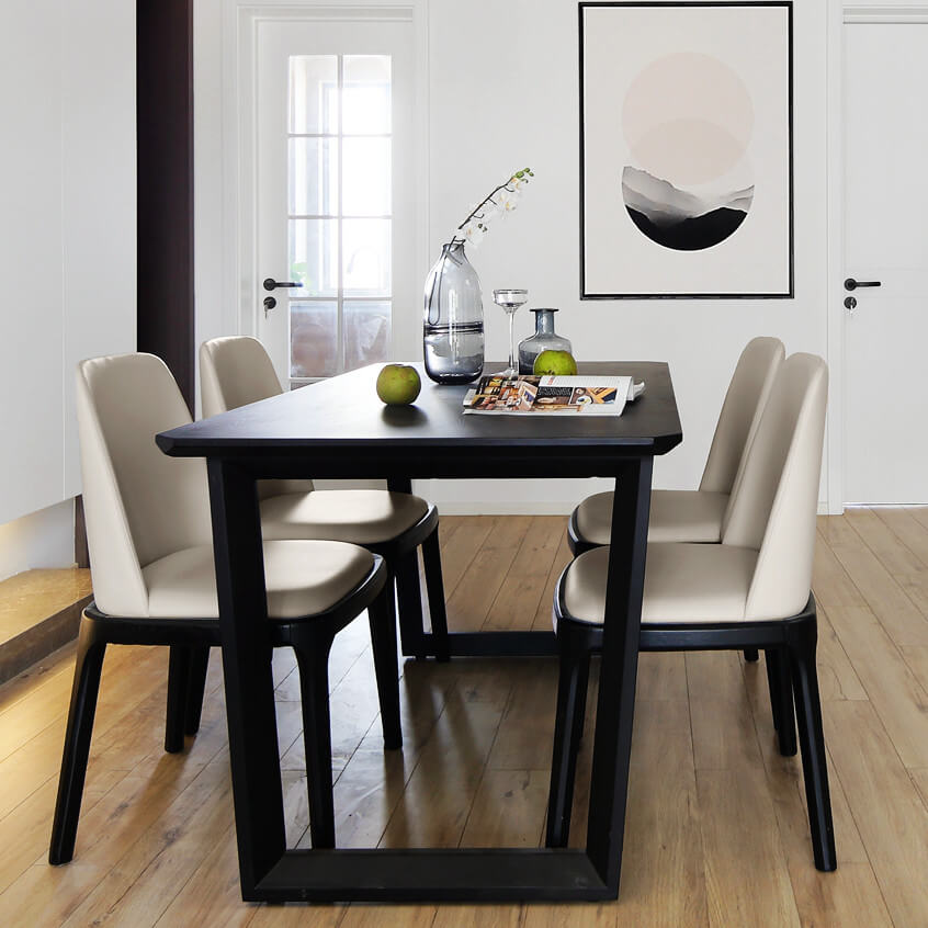 white modern dining room chairs set