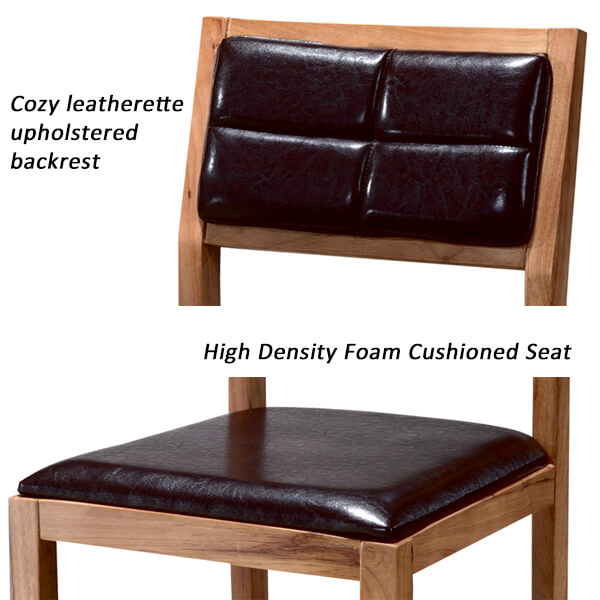 Features of solid wood cafe seating