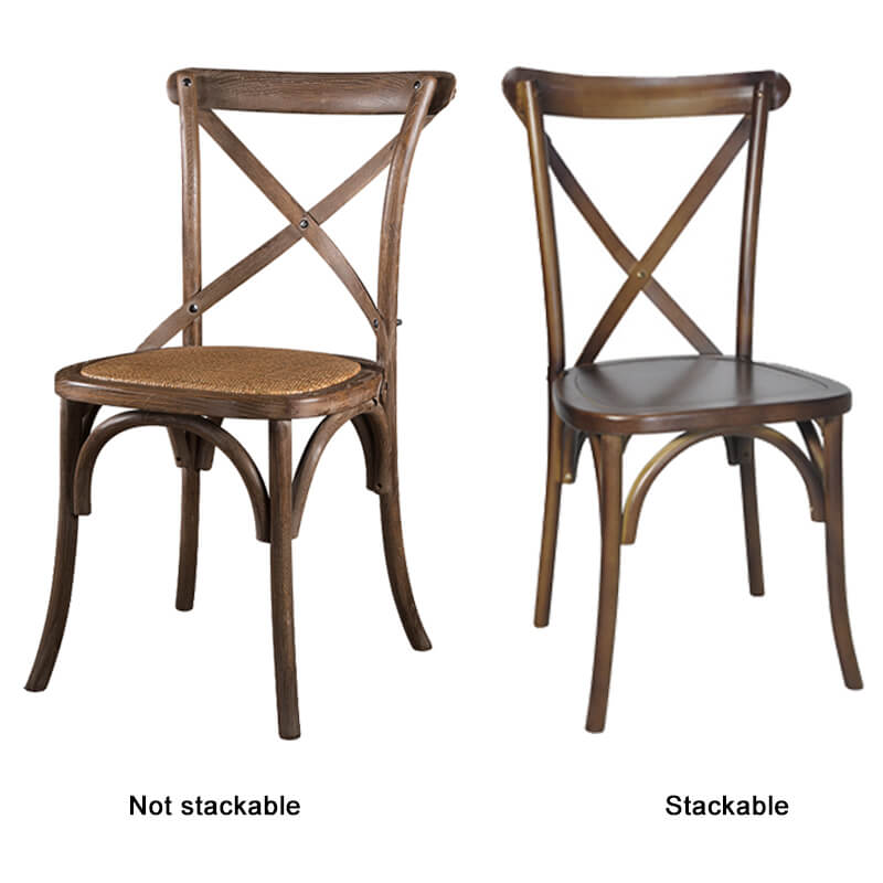 french cross back dining chairs