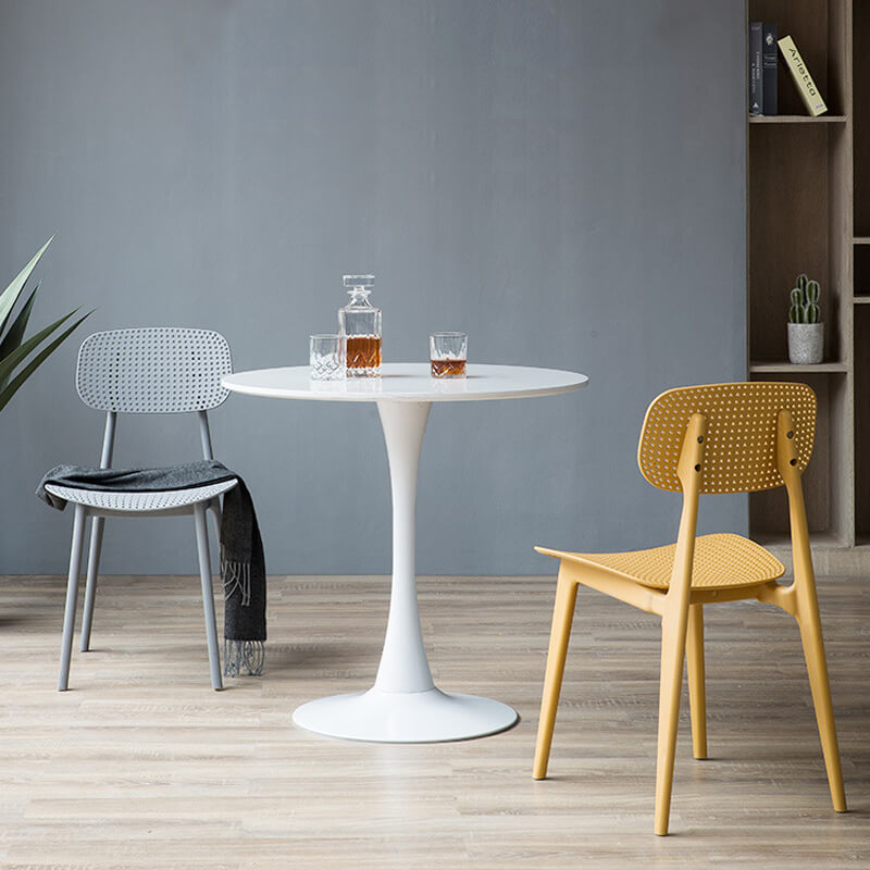 Plastic dining chairs and table set of 2