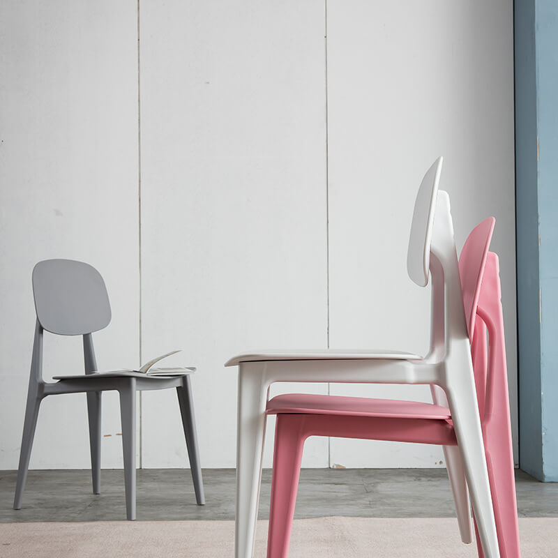 Stackable molded plastic chairs
