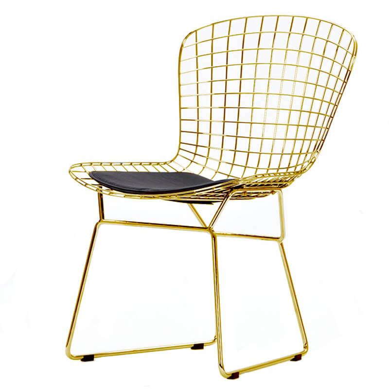 modern gold metal wire chairs