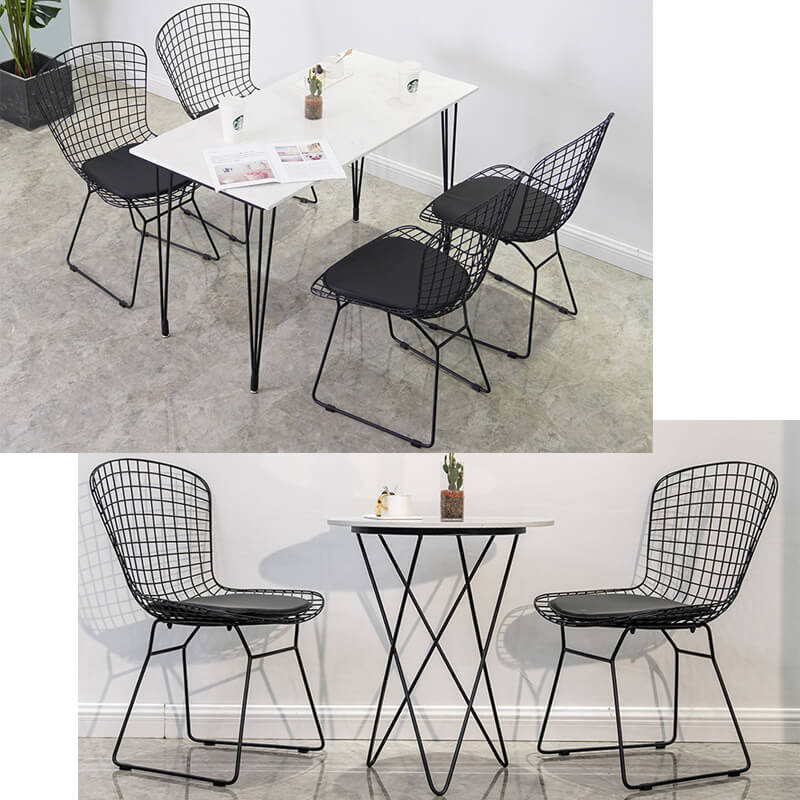 modern cafe wire chairs set