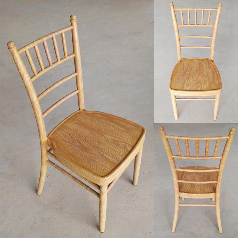 Wood Chiavari Chairs (wood grain metal) 