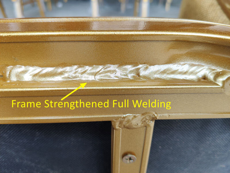 Full welding in the banquet chair frame