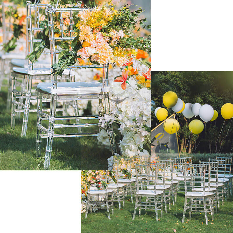 clear chiavari chairs for outdoor weddings