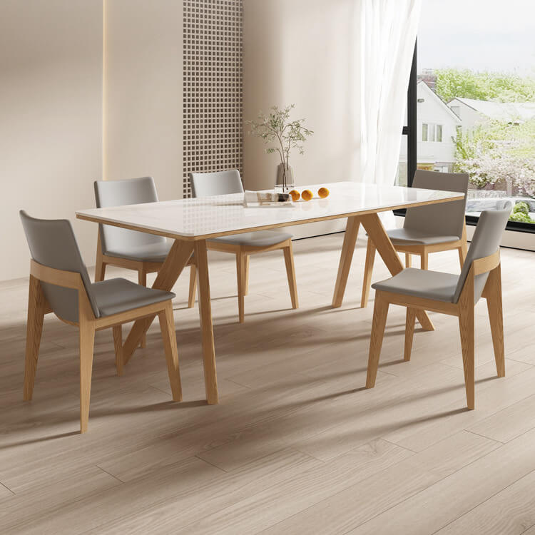 modern wood dining table set of 6