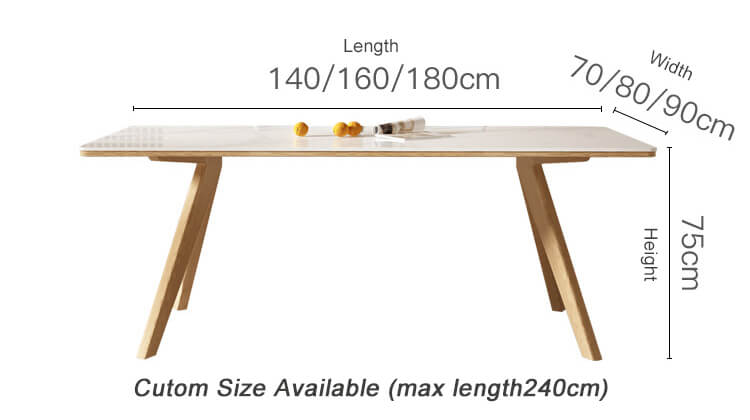 Dimension of modern wood dining table