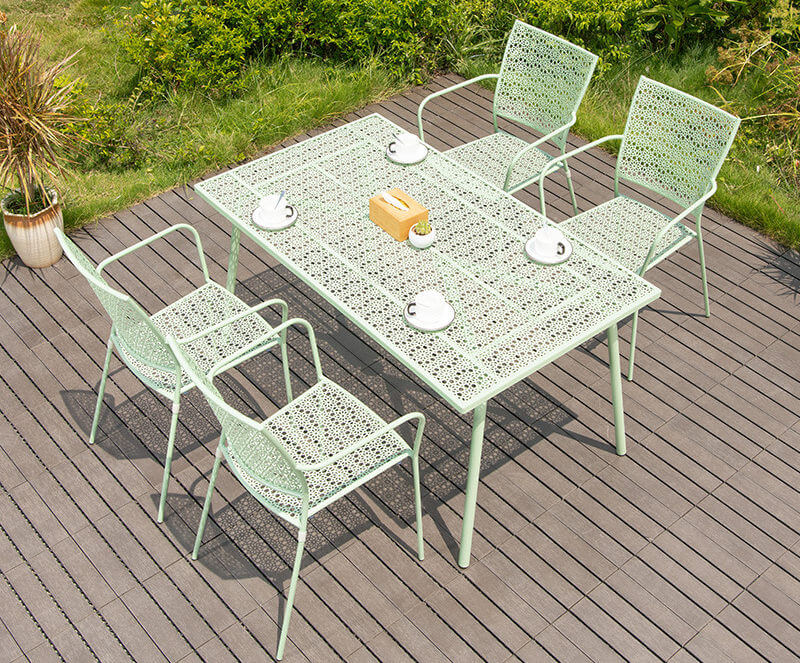 patio bistro set of 4 with long table