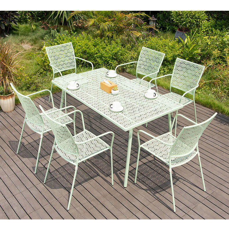 patio bistro set of 6 with long table