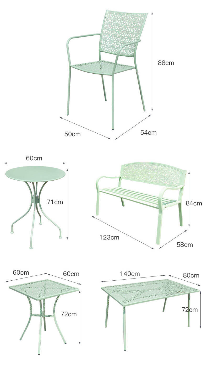 Dimensions of patio bistro set