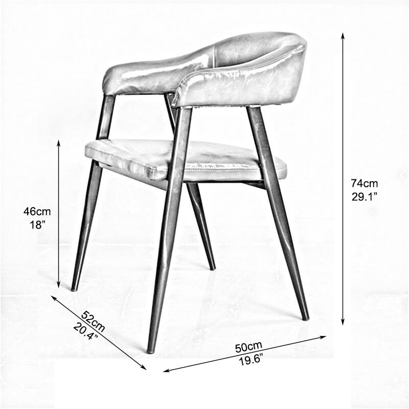 N-C3026 metal restaurant chair dimension