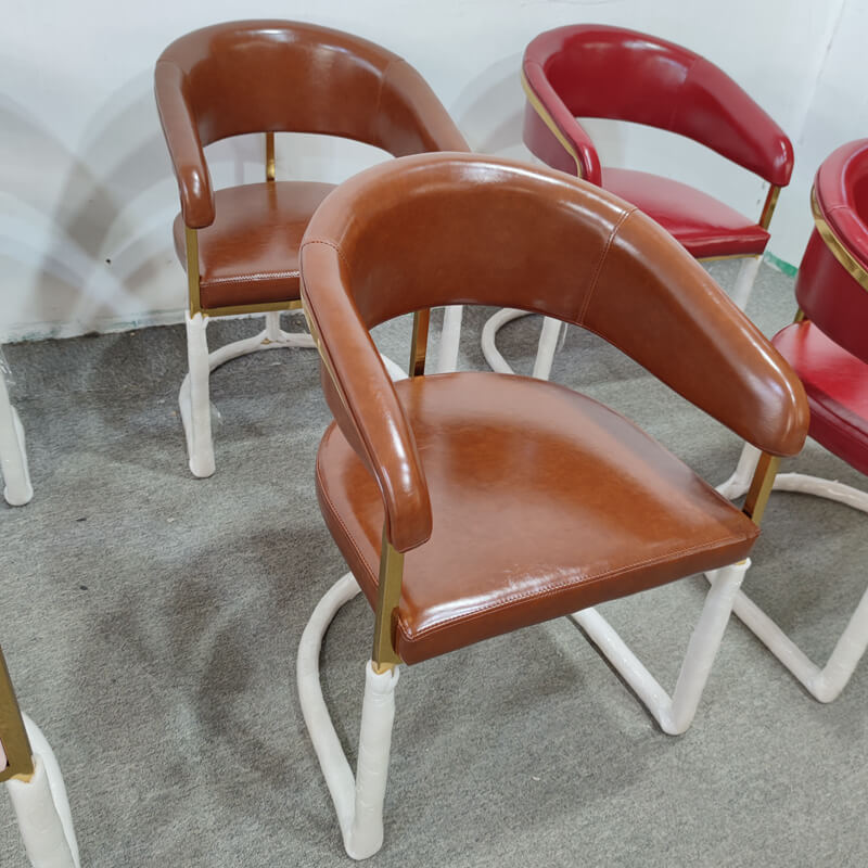 leather upholstered luxury dining chairs