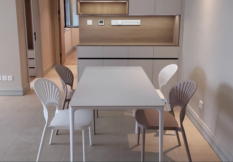 plastic dining room chairs set