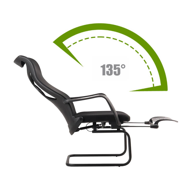 ergonomic recliner chair no wheels with footrest